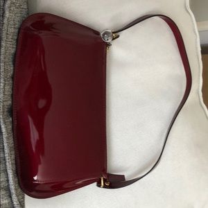 Baccarat red leather with crystal purse